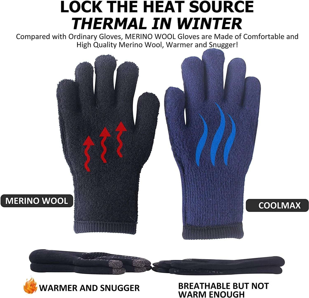 merino handschuhe wasserdicht Randy Sun Merino wasserdichter Handschuh
